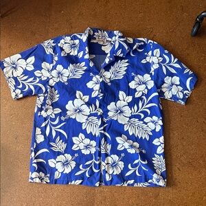 Tropical Blue Floral Men's Shirt